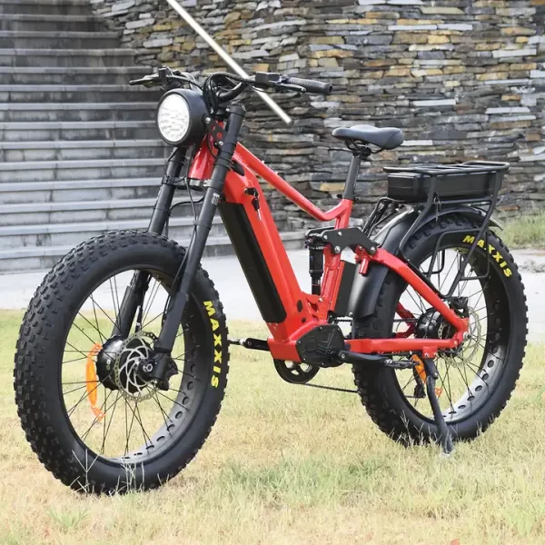 fat tire electric bicycles with double batteries